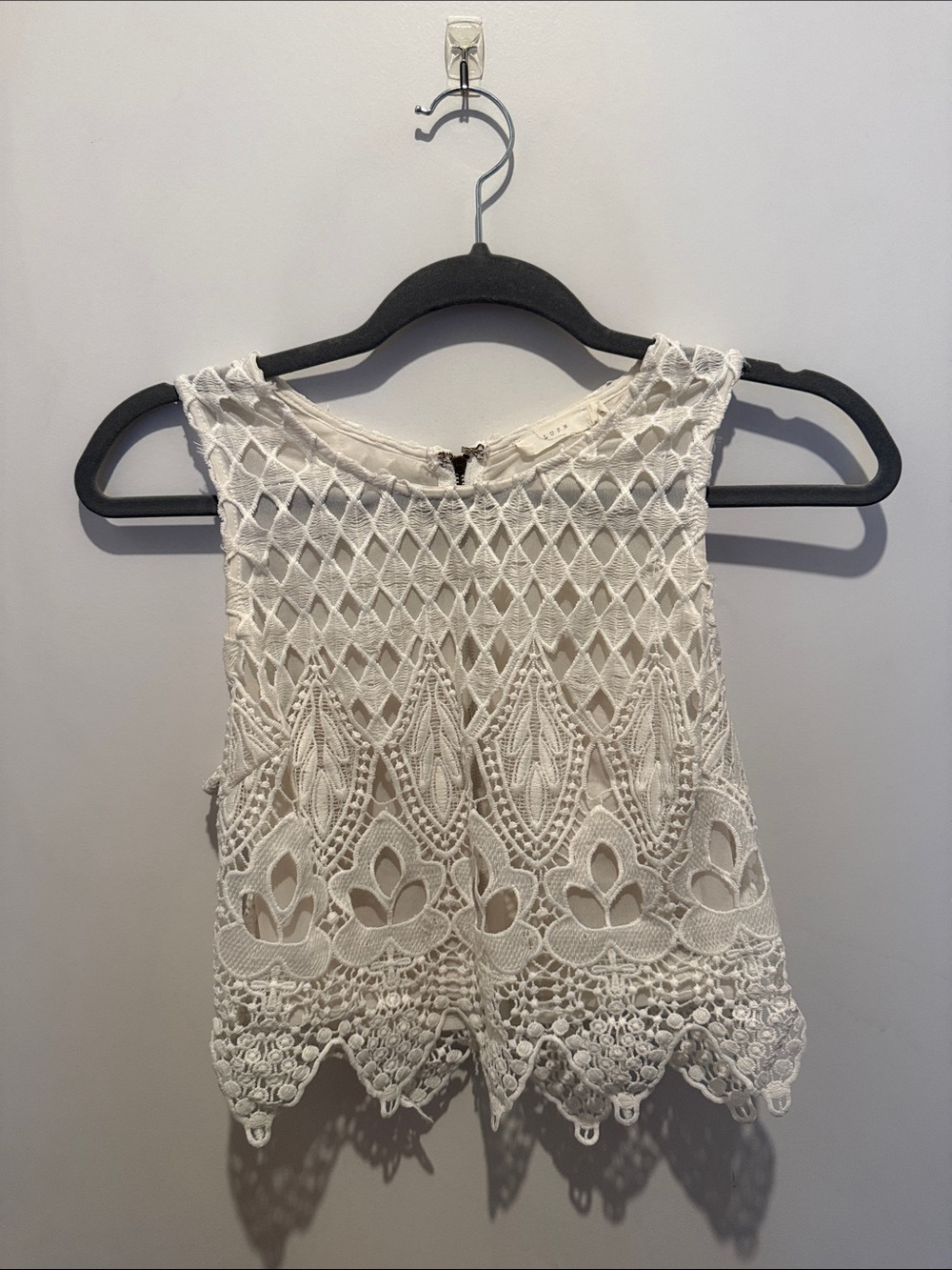 Lush Cream Crochet Lace Camisole